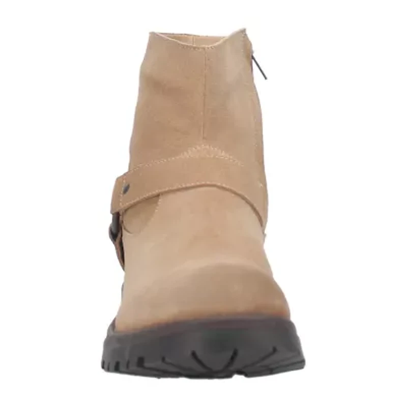 Dingo Mens Road Trip Leather Boot Block Heel Motorcycle Boots