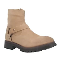 Dingo Mens Road Trip Leather Boot Block Heel Motorcycle Boots