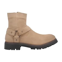 Dingo Mens Road Trip Leather Boot Block Heel Motorcycle Boots