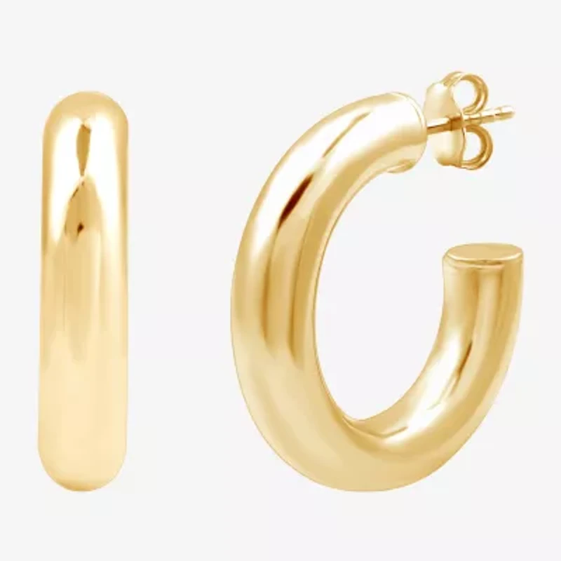 Yes, Please! Womens Lab Created White Sapphire 14K Gold Over Silver Sterling Silver Round 2 Pair Earring Set