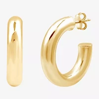 Yes, Please! Womens Lab Created White Sapphire 14K Gold Over Silver Sterling Silver Round 2 Pair Earring Set