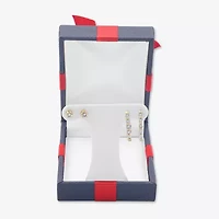 Yes, Please! Womens 1/10 CT. T.W. Natural White Diamond 14K Gold Over Silver Sterling Silver Round 2 Pair Earring Set