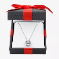 Yes, Please! Womens Lab Created White Sapphire Sterling Silver 18 Inch Pendant Necklace