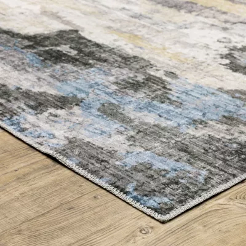 Covington Home Mirabelle Dappled Abstract Washable Indoor Rectangular Area Rug