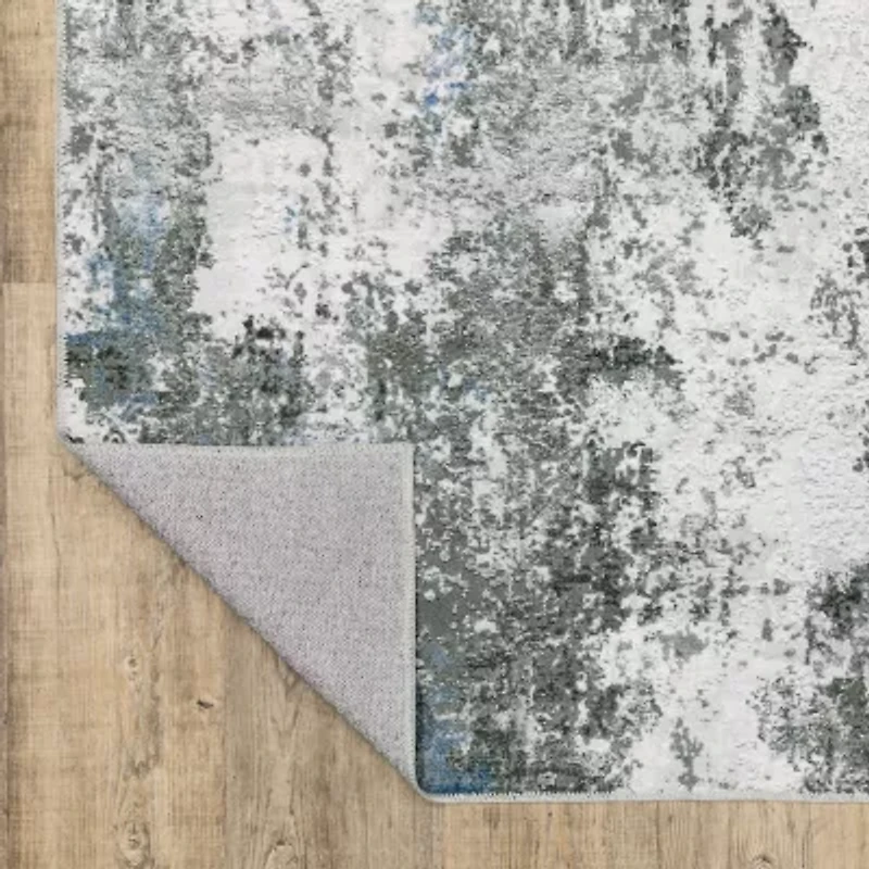 Covington Home Mirabelle Marbled Abstract Washable 2'X8' Indoor Rectangular Runner