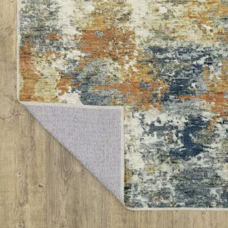Covington Home Mirabelle Patina Abstract Washable 2'X8' Indoor Rectangular Runner