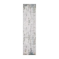 Covington Home Mirabelle Glacier Abstract Washable 2'X8' Indoor Rectangular Runner