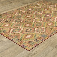 Covington Home Mirabelle Tribal Inspirations Geometric Washable Indoor Rectangular Area Rug