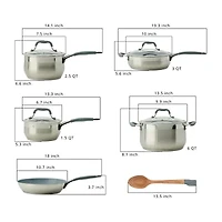 Mesa Mia Stainless Steel 14-pc. Cookware Set
