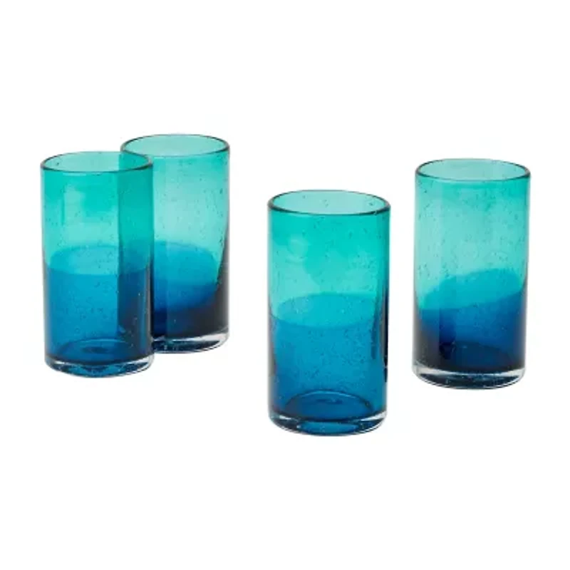 Mesa Mia Chapala Blue Ombre 4-pc. Tumbler Glass Set