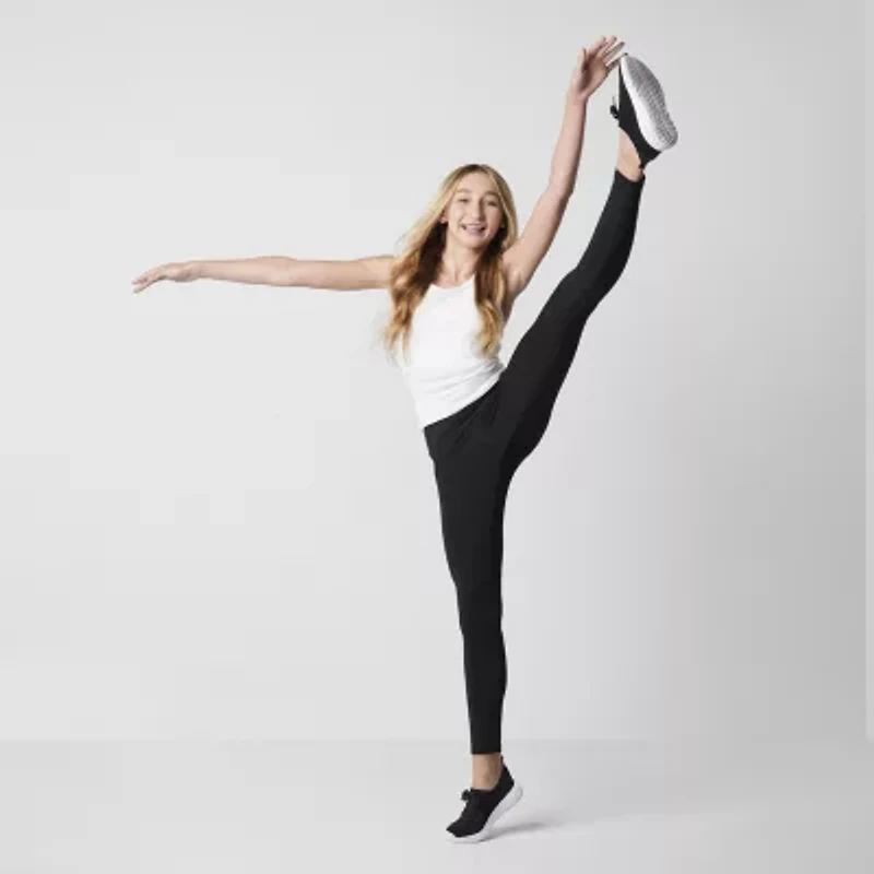 Xersion Momentum Little & Big Kid Girls Quick Dry High Rise 24" Active Full Length Leggings