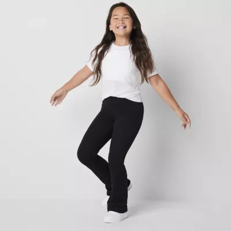 Xersion Little & Big Kid Girls Quick Dry High Rise Knit 26 1/2" Active Flare Full Length Leggings