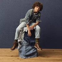 Thereabouts Little & Big Kid Boys Denim Hooded Midweight Trucker Jacket