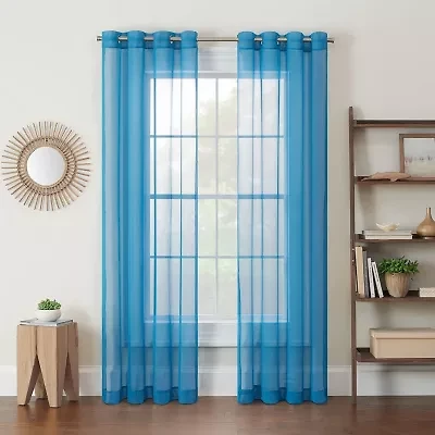 Eclipse Calia Grommet Top Sheer Set of 2 Curtain Panel