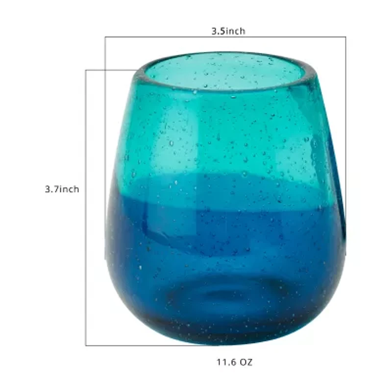 Mesa Mia Chapala Blue Ombre 4-pc. Wine Glass