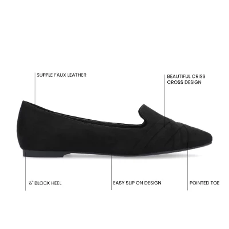 Journee Collection Mindee Womens Pointed Closed Toe Loafers