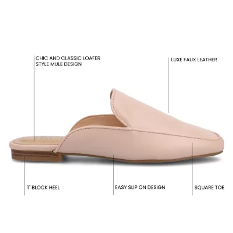 Journee Collection Akza Womens Square Mules