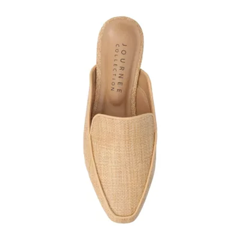 Journee Collection Akza Womens Square Mules