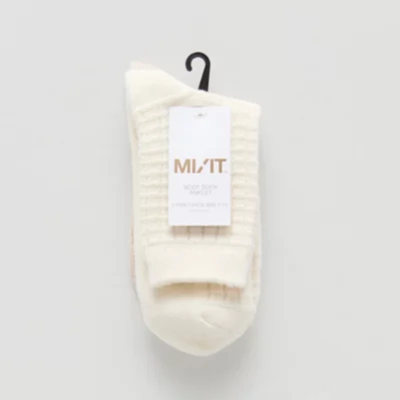 Mixit Womens 2 Pair Quarter Ankle Socks