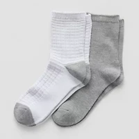Mixit Womens 2 Pair Quarter Ankle Socks