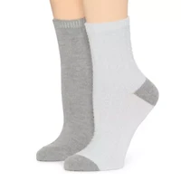 Mixit Womens 2 Pair Quarter Ankle Socks
