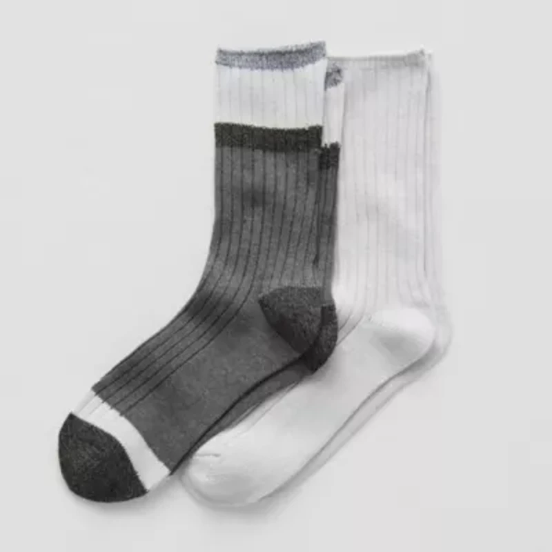 Mixit Womens 2 Pair Crew Socks