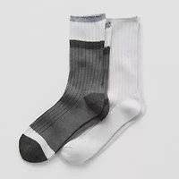 Mixit Womens 2 Pair Crew Socks