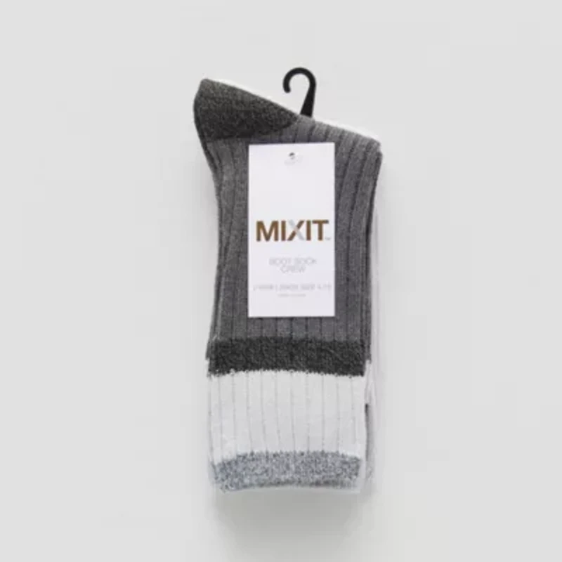 Mixit Womens 2 Pair Crew Socks