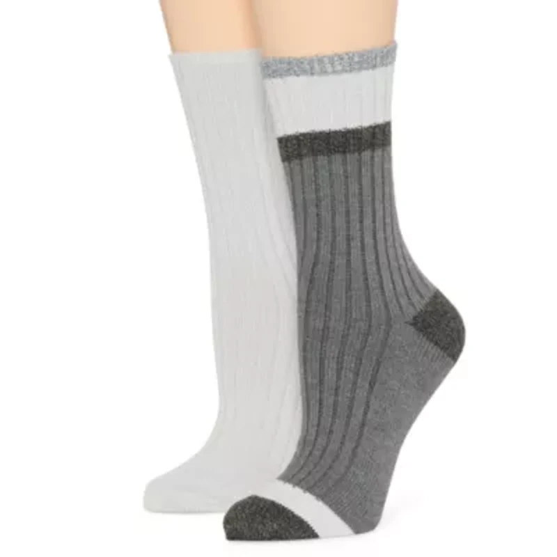 Mixit Womens 2 Pair Crew Socks
