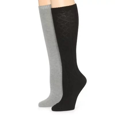 Mixit Womens 2 Pair Knee High Socks