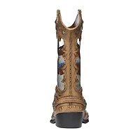 Roman 10.2in Lighted Swirl Boot Christmas Tabletop Decor