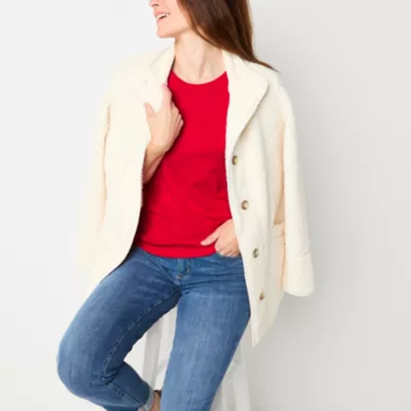 St. John's Bay Womens Crew Neck Short Sleeve T-Shirt