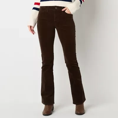 St. John's Bay Secretly Slender Womens Mid Rise Bootcut Corduroy Pant