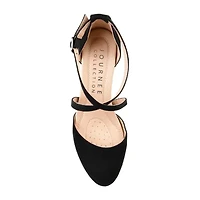 Journee Collection Foster Womens Pointed Closed Toe Block Heel Pumps