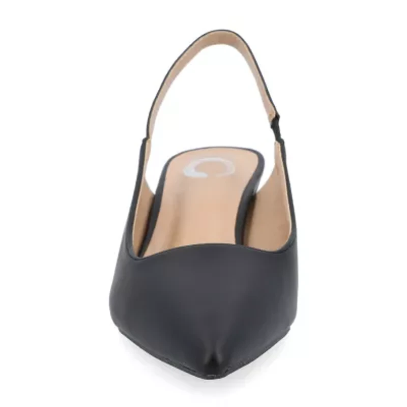 Journee Collection Paulina Womens Pointed Closed Toe Spool Heel Pumps