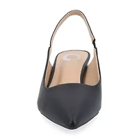 Journee Collection Paulina Womens Pointed Closed Toe Spool Heel Pumps