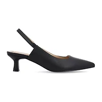 Journee Collection Paulina Womens Pointed Closed Toe Spool Heel Pumps