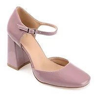 Journee Collection Hesster Womens Square Closed Toe Block Heel Pumps
