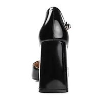 Journee Collection Hesster Womens Square Closed Toe Block Heel Pumps
