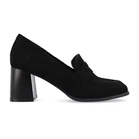 Journee Collection Malleah Womens Square Closed Toe Stacked Heel Pumps