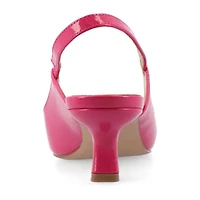 Journee Collection Paulina Womens Pointed Closed Toe Spool Heel Pumps