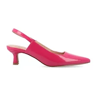 Journee Collection Paulina Womens Pointed Closed Toe Spool Heel Pumps