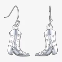 Bijoux Bar Delicates Silver Tone Boots Womens Drop Earrings