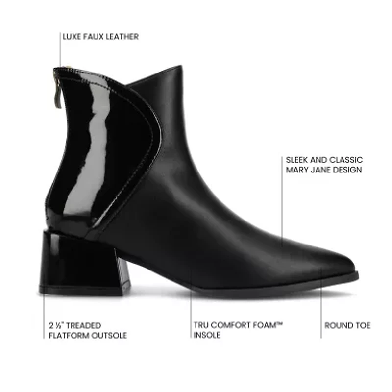 Journee Collection Womens Consuello Block Heel Booties
