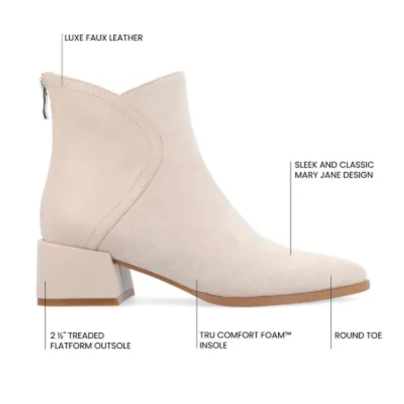 Journee Collection Womens Consuello Block Heel Booties