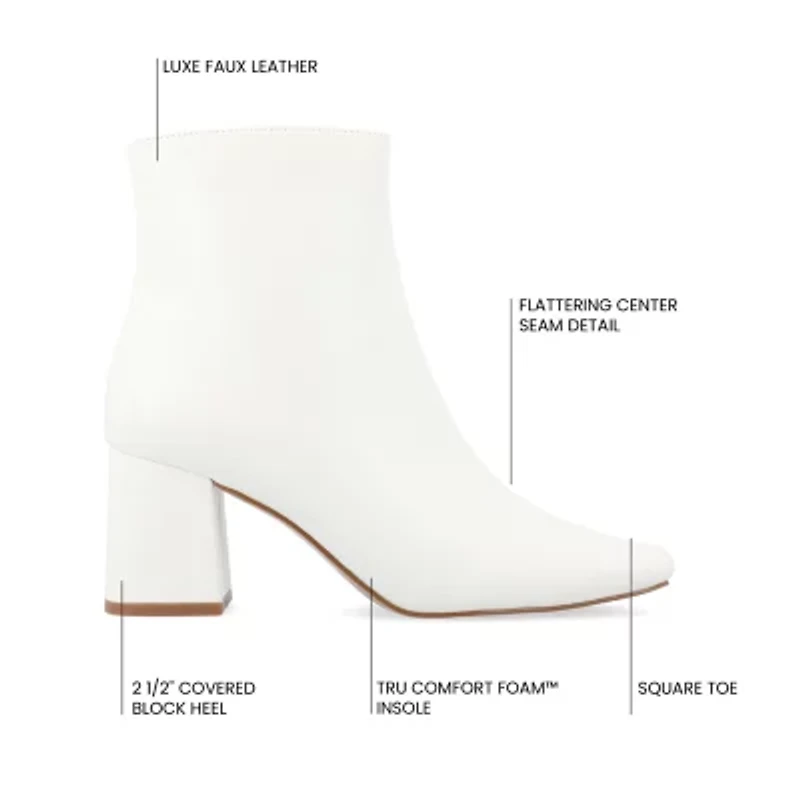 Journee Collection Womens Haylinn Block Heel Booties
