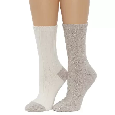 Cuddl Duds Womens 2 Pair Crew Socks