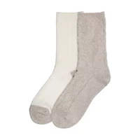 Cuddl Duds Womens 2 Pair Crew Socks