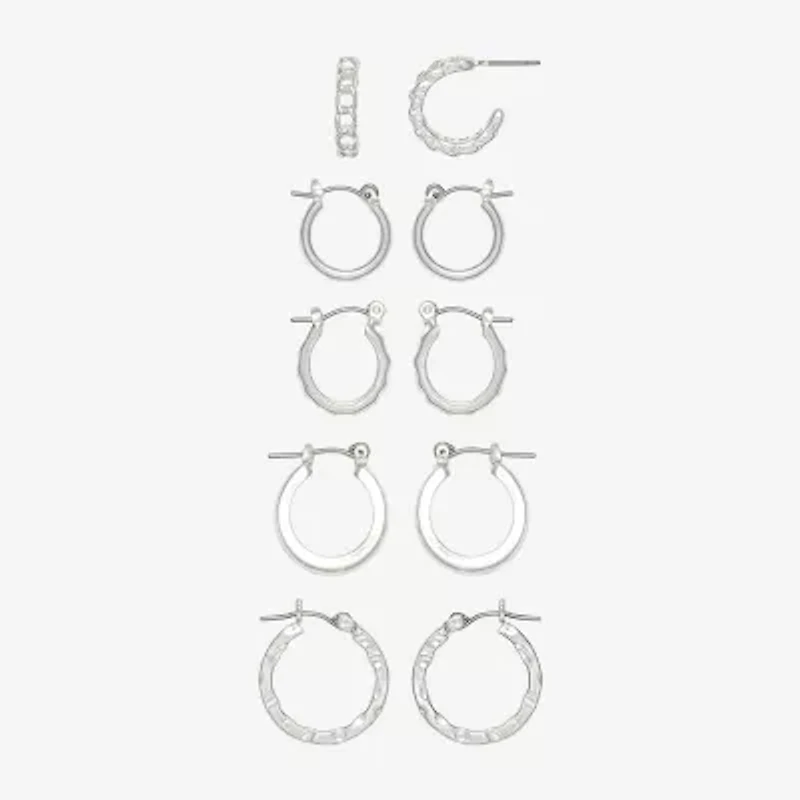 Mixit Womens Hypoallergenic 5 Pair Earring Set