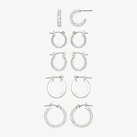 Mixit Womens Hypoallergenic 5 Pair Earring Set